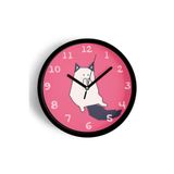 Sevimli Kedi Çocuk Odası Modern Duvar Saati - 35cm - Önü Camlı Siyah Kasa - Sessiz Mekanizma, JH0593S35SKP