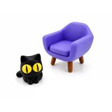 Sevimli Kedi Figürlü Dekoratif Mini Koltuk Seti ? Masaüstü Dekoru ? Ofis Ve Çalışma Masası Süsü Vitrin