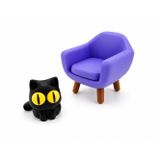 Sevimli Kedi Figürlü Dekoratif Mini Koltuk Seti ? Masaüstü Dekoru ? Ofis Ve Çalışma Masası Süsü