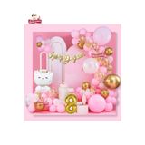Sevimli Kedi Gold 8 Yaş Folyo Balonlu Iyi Ki Doğdun Yazılı Pembe Gold Konsept Doğum Günü Parti Seti