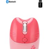 Sevimli Kedi Kablosuz Pembe Mouse Bluetooth + 2.4G Dual Mode