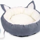 Sevimli Kedi Şekilli Yatak İç Mekan Küçük Orta Kediler İçin Kedi Peluş Oyuncak Topu, Kaymaz Tabanlı Yumuşak Kedi Kanepe Yıkanabilir Yatak (Renk: Gri, Beden: XL)