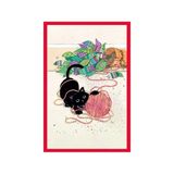 Sevimli Kedi Temalı Dekoratif Tasarım Kart –Hediye Not Kartı Ve Kartpostal | 10x15 Cm - 9