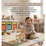 Sevimli Kedi Uzaktan Kumandalı Sesli Miyavlıyan Dil Çıkaran 5 Fonksiyonlu Oyuncak Peluş Hayvan Turuncu