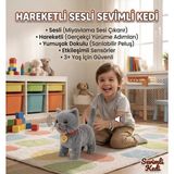 Sevimli Kedi Uzaktan Kumandalı Sesli Miyavlıyan Dil Çıkaran 5 Fonksiyonlu Oyuncak Peluş Hayvan
