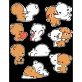 Sevimli Kediler Sticker Telefon Laptop Notebook Tablet Defter Matara Stiker Etiket ST850