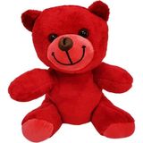 Sevimli Kırmızı Oyuncak Peluş Ayıcık - Renkli