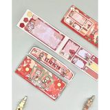 Sevimli Kız Kırmızı Kapak İndeks Sticker/İndex/Postit/Post-it/Kitap Ayracı/Not Kağıdı