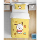 Sevimli Köpek 3D Dijital Baskılı Tek Kişilik Çocuk Genç Çarşafsız Nevresim Takımı - Sarı - 160 x 220 cm
