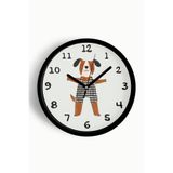 Sevimli Köpek Çocuk Odası Duvar Saati - 30cm - Önü Camlı Siyah Kasa - Sessiz Mekanizma, JH1088S30SKP