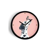 Sevimli Köpek Ile Kelebek Çocuk Odası Duvar Saati - 35cm - Önü Camlı Siyah Kasa - Sessiz Mekanizma, JH0894S35SKP