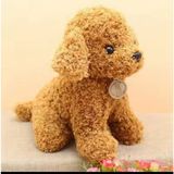 Sevimli Köpek Kaniş Toy Poodle Peluş Oyuncak 25 cm 200 Gram Puppy Gerçekçi Peluş Köpek - Sarı