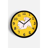 Sevimli Köpek Temalı Çocuk Odası Modern Duvar Saati - 35cm - Önü Camlı Siyah Kasa - Sessiz Mekanizma, JH0061S35SKP