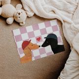 Sevimli Köpekler Çocuk Odası Duvar Posteri Çerçeveli Tablo Duvar Dekorasyonu - 30 x 40 - Çerçevesiz Poster