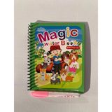 Sevimli Köpekler Magic Book Eğitici İngilizce Sihirli Boyama Kitabı Su Kalemi Water Painting Yeşil