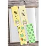 Sevimli Kurbağa Temalı Sevgili Couple Kawaii Kitap Ayracı 4'lü Set