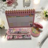 Sevimli Kuromi Tasarımlı Kırtasiye Seti: Defter, Kalem, Ayna ve Uçlu Kalem Komple - Ahşap - Seçenek 1