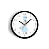 Sevimli Kuzular Çocuk Odası Duvar Saati - 25cm - Önü Camlı Siyah Kasa - Sessiz Mekanizma, JH0992S25SKP