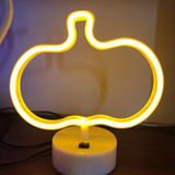 Sevimli LED Neon Işık, Oda Dekoru için, INS Tarzı Ayakta Duran Neon İşaret Gece Lambası, Pil/USB ile Çalışan Estetik Atmosfer Lambası, Yatak Odası, Oturma Odası, Bar Partisi için (balkabağı)