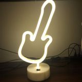 Sevimli LED Neon Işık, Oda Dekoru için, INS Tarzı Ayakta Duran Neon İşaret Gece Lambası, Pil/USB ile Çalışan Estetik Atmosfer Lambası, Yatak Odası, Oturma Odası, Bar Partisi için (gitar)