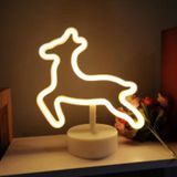 Sevimli LED Neon Işık, Oda Dekoru için, INS Tarzı Ayakta Duran Neon İşaretli Gece Lambası, Pil/USB ile Çalışan Estetik Atmosfer Lambası, Yatak Odası, Oturma Odası, Bar Partisi için (açık kahverengi)