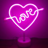 Sevimli LED Neon Işık, Oda Dekoru için, INS Tarzı Ayakta Duran Neon İşaretli Gece Lambası, Pil/USB ile Çalışan Estetik Atmosfer Lambası, Yatak Odası, Oturma Odası, Bar Partisi için (Aşk Aşk Tanrısı)