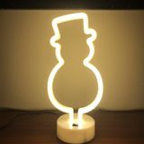 Sevimli LED Neon Işık, Oda Dekoru için, INS Tarzı Ayakta Duran Neon İşaretli Gece Lambası, Pil/USB ile Çalışan Estetik Atmosfer Lambası, Yatak Odası, Oturma Odası, Bar Partisi için (kardan adam)