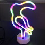 Sevimli LED Neon Işık, Oda Dekoru için, INS Tarzı Ayakta Duran Neon İşaretli Gece Lambası, Pil/USB ile Çalışan Estetik Atmosfer Lambası, Yatak Odası, Oturma Odası, Bar Partisi için (Papağan)