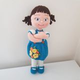 Sevimli Maviş Bebek Amigurumi Organik Oyuncak