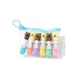 Sevimli Mini Fosforlu Keçeli Kalem-6lı Set-Mini Ayıcık Başlıklı-fosfor03