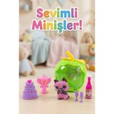 Sevimli Miniş Figür Oyun Seti - Elma Evli, Pastalı Ve Aksesuarlı Köpek Oyuncak