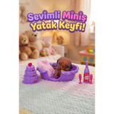 Sevimli Miniş Köpek Figürü Ve Yatak Odası Oyun Seti - Aksesuarlı Evcilik Oyuncağı