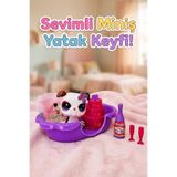 Sevimli Miniş Köpek Ve Yatak Odası Oyun Seti - Aksesuarlı Figür Oyuncak