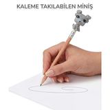 Sevimli Minişler Işıklı Elma Yuvalı Pet Shop Oyun Seti Kaleme Takılabilir Beyaz Köpek Figürlü Ve Aksesuarlı Çocuk Oyuncağı