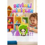 Sevimli Minişler Işıklı Yeşil Elma Yuvalı Pet Shop Oyun Seti Kaleme Takılabilir Beyaz Köpek Figürlü Ve Aksesuarlı Çocuk Oyuncağı