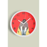 Sevimli Mors Çocuk Odası Duvar Saati - 35cm - Önü Camlı Beyaz Kasa - Sessiz Mekanizma, JH1030S35BKP