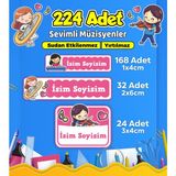 Sevimli Müzisyen Temalı Okul Kreş Kişiye Özel Isim Etiket Seti - Model 506