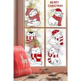 Sevimli Noel Kedileri Ve Kar Taneleri Yılbaşı Pencere Duvar Sticker Seti