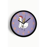 Sevimli Ördek Çocuk Odası Duvar Saati - 35cm - Önü Camlı Siyah Kasa - Sessiz Mekanizma, JH1140S35SKP