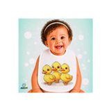 Sevimli Ördekler Keten Bebek Mama Önlüğü – Yumuşak, Emici, Yıkanabilir, Özel Tasarım P173