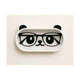 sevimli panda gözlük tepsisi - masaüstü gözlük tepsisi - mücevher takı standı - 17 cm plastik - Siyah - Beyaz