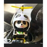 Sevimli Panda Motosiklet Kaskı Süsü, Araba Gösterge Paneli Aksesuarı, Araç Içi Dekorasyon