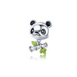 Sevimli Panda ve Bambu Figürlü Charm - Tüm Bileklik Modelleriyle Uyumlu Sallantılı Takı Aparatı