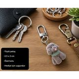 Sevimli Peluş Köpek Charm Anahtarlık – Yumuşak Mini Peluş Çanta Süsü Aksesuarı