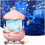 Sevimli Projektör Gece Lambası, Farklı Yansıtma Modları, Ayarlanabilir Parlaklık, Bluetooth Hoparlörlü, Dönen Masal ve Yıldız Ay Gezegen Işık Projektörü, Çocuklar İçin Şarjlı Sevimli Gece Lambası
