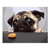 Sevimli Pug Çerçevesiz 40x50 Sayılarla Boyama Hobi Seti