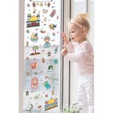 Sevimli Ramazan Figürleri Çocuk Bebek Odası Duvar Cam Dolap Kitap Mini Sticker Seti 123 Parça Karışık