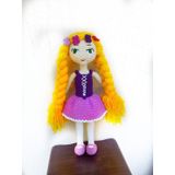 Sevimli Rapunzel Bebek Amigurumi Organik Oyuncak