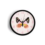 Sevimli Renkli Kelebek Çocuk Odası Modern Duvar Saati - 35cm - Önü Camlı Siyah Kasa, JH0225S35SKP