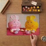 Sevimli Renkli Sepetler - Paskalya Yumurtaları Tasarımı 240 Parça Ahşap Puzzle Ahşap Kutuda MP10164